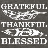 Grateful Thankful And Blessed Cotton Canvas Backpack