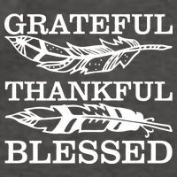 Grateful Thankful And Blessed Vector Backpack