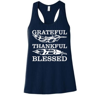 Grateful Thankful And Blessed Women's Racerback Tank