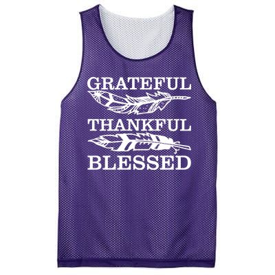 Grateful Thankful And Blessed Mesh Reversible Basketball Jersey Tank