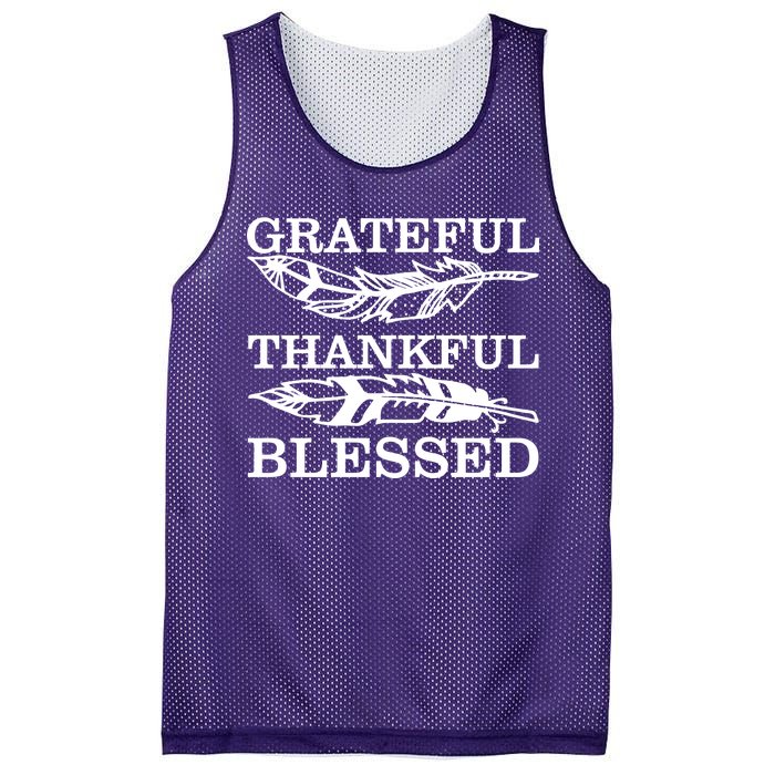 Grateful Thankful And Blessed Mesh Reversible Basketball Jersey Tank