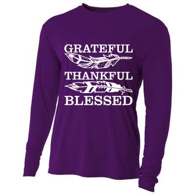Grateful Thankful And Blessed Cooling Performance Long Sleeve Crew
