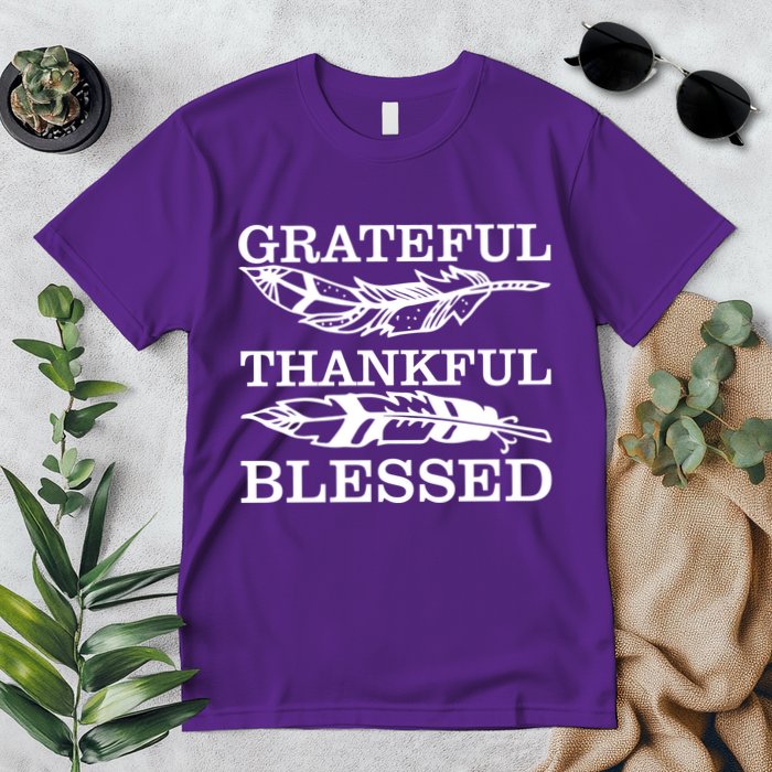 Grateful Thankful And Blessed Premium T-Shirt