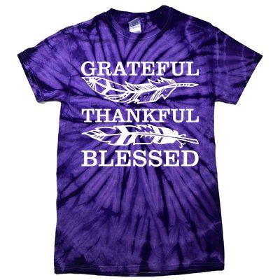 Grateful Thankful And Blessed Tie-Dye T-Shirt