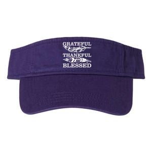 Grateful Thankful And Blessed Valucap Bio-Washed Visor