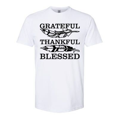 Grateful Thankful And Blessed Softstyle CVC T-Shirt