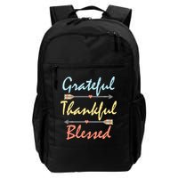 Grateful Thankful Blessed Colorful Thanksgiving Backpack