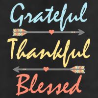 Grateful Thankful Blessed Colorful Thanksgiving Tumbler