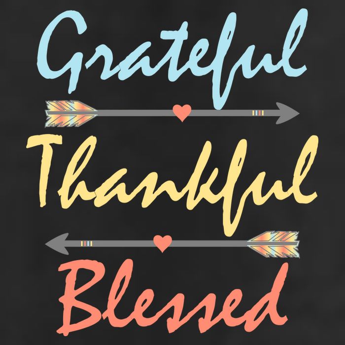 Grateful Thankful Blessed Colorful Thanksgiving Tumbler