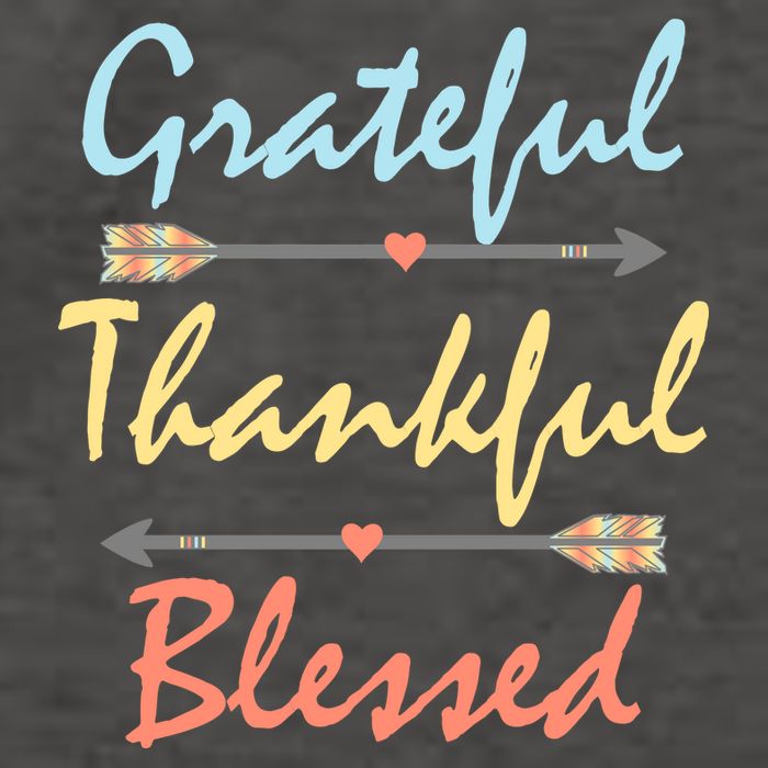 Grateful Thankful Blessed Colorful Thanksgiving Vector Backpack