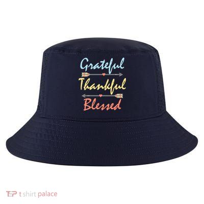 Grateful Thankful Blessed Colorful Thanksgiving Cool Comfort Performance Bucket Hat