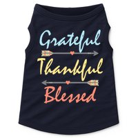 Grateful Thankful Blessed Colorful Thanksgiving Doggie Tank