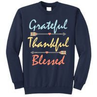 Grateful Thankful Blessed Colorful Thanksgiving Sweatshirt