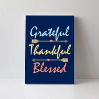 Grateful Thankful Blessed Colorful Thanksgiving Canvas