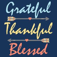Grateful Thankful Blessed Colorful Thanksgiving Flatbill Hat