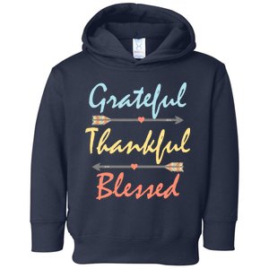 Grateful Thankful Blessed Colorful Thanksgiving Toddler Hoodie