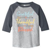 Grateful Thankful Blessed Colorful Thanksgiving Toddler Fine Jersey T-Shirt