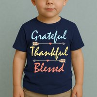 Grateful Thankful Blessed Colorful Thanksgiving Toddler T-Shirt