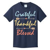 Grateful Thankful Blessed Colorful Thanksgiving Kids T-Shirt