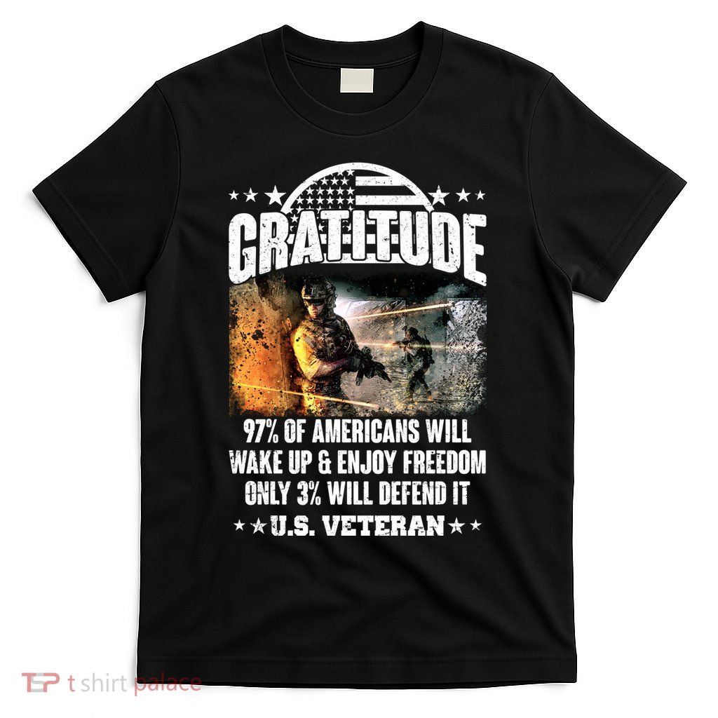 Gratitude United States of America U.S. Veteran Fact T-Shirt