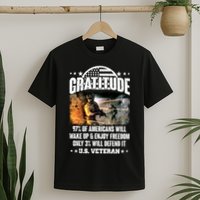 Gratitude United States of America U.S. Veteran Fact T-Shirt