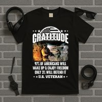 Gratitude United States of America U.S. Veteran Fact T-Shirt