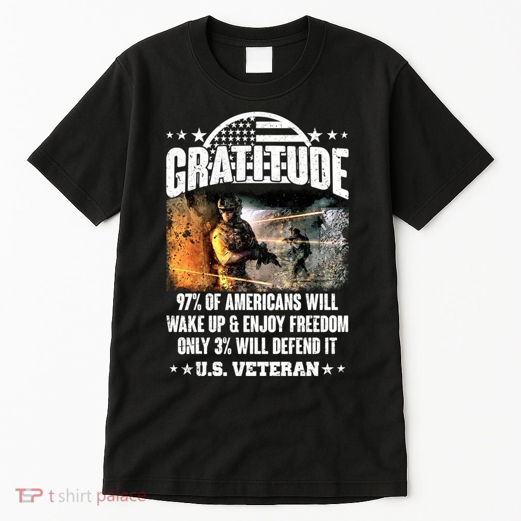 Gratitude United States of America U.S. Veteran Fact Tall T-Shirt