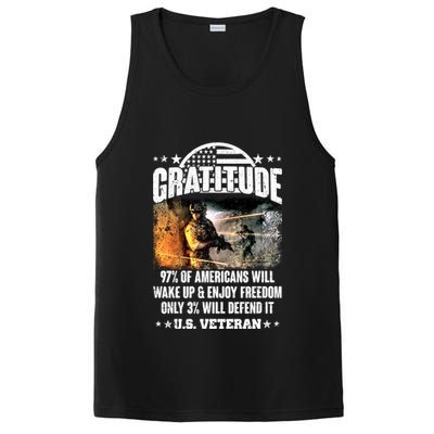 Gratitude United States of America U.S. Veteran Fact PosiCharge Competitor Tank