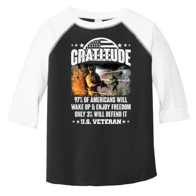 Gratitude United States of America U.S. Veteran Fact Toddler Fine Jersey T-Shirt