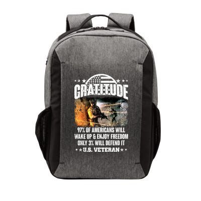 Gratitude United States of America U.S. Veteran Fact Vector Backpack