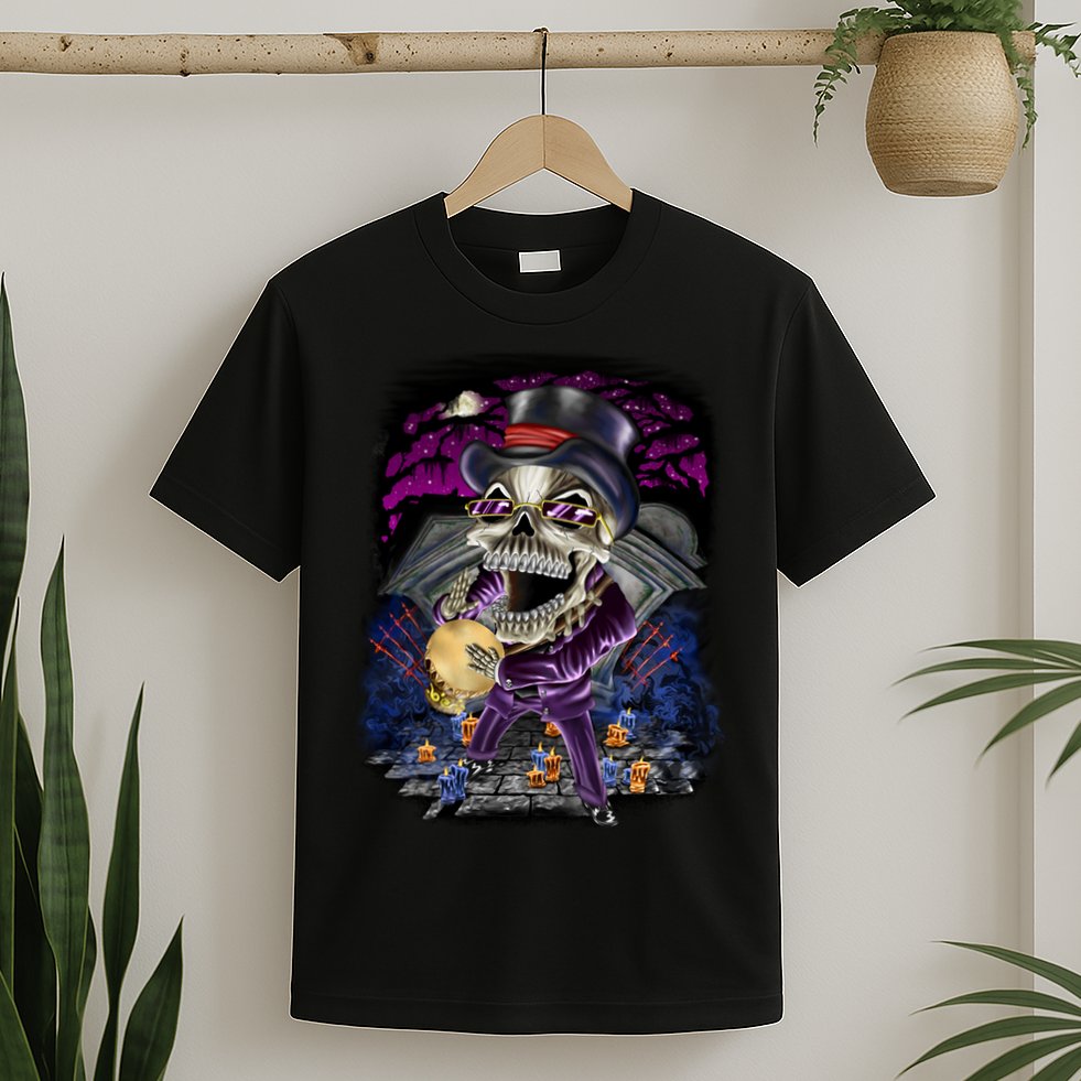 Graveyard Death Skull T-Shirt