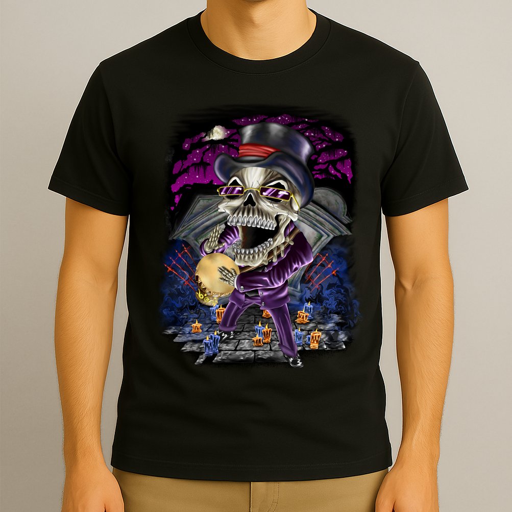 Graveyard Death Skull T-Shirt