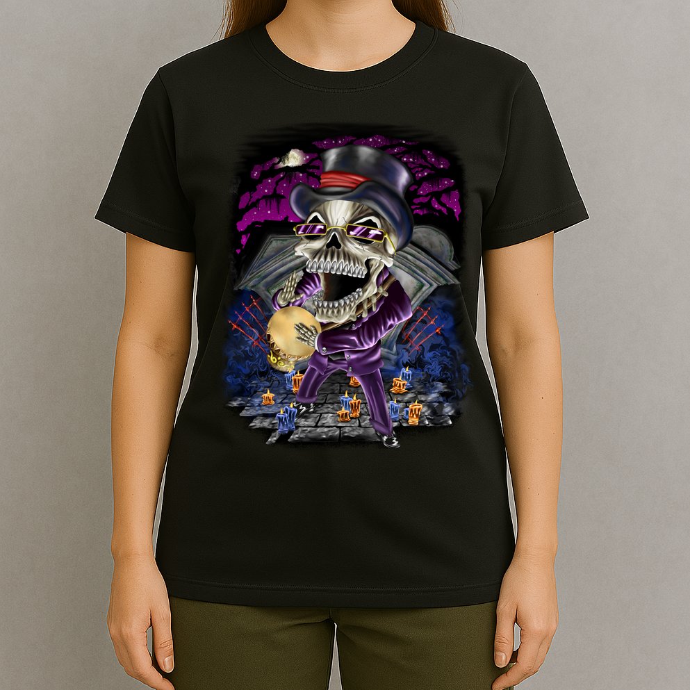Graveyard Death Skull T-Shirt