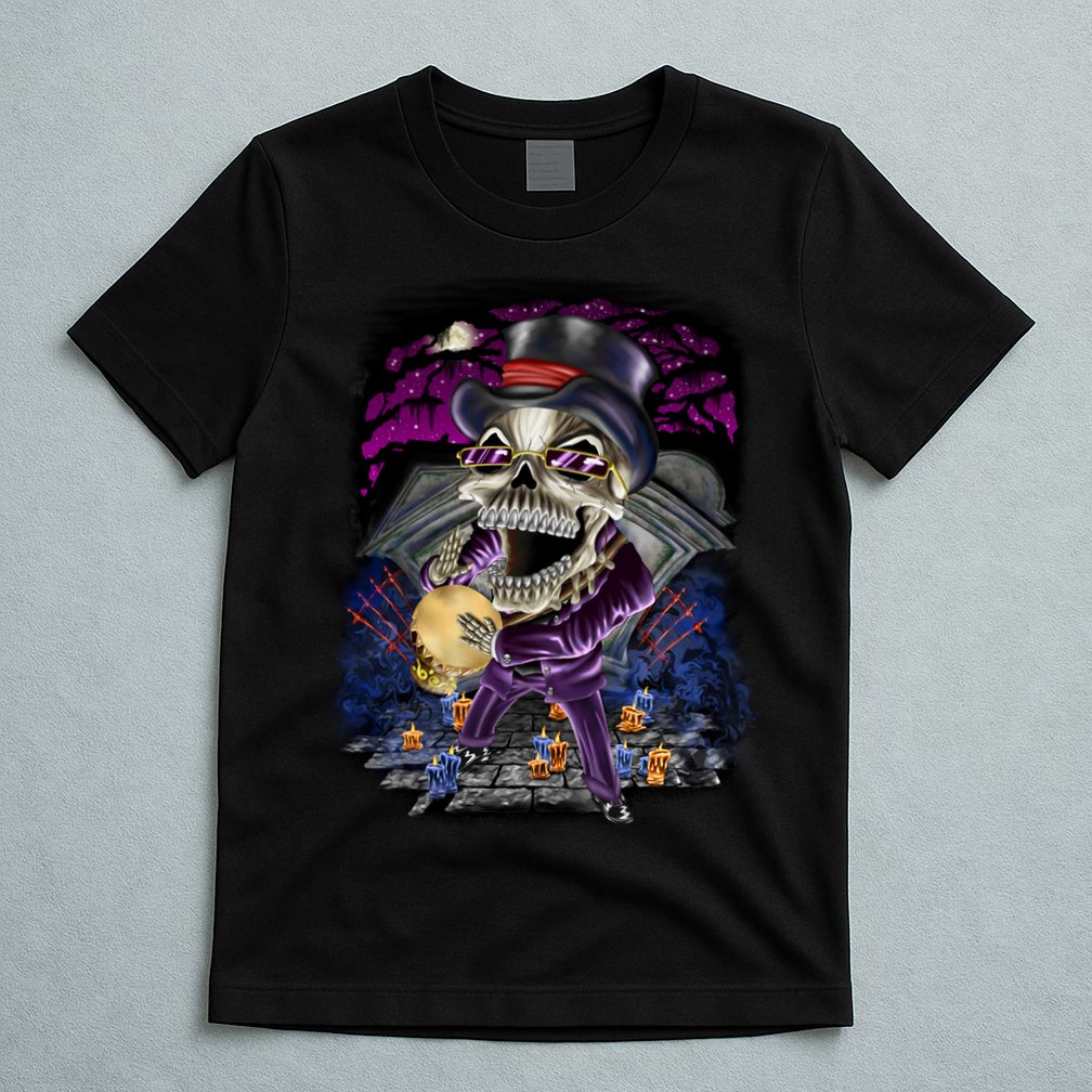 Graveyard Death Skull T-Shirt