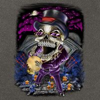 Graveyard Death Skull Cotton Canvas Backpack