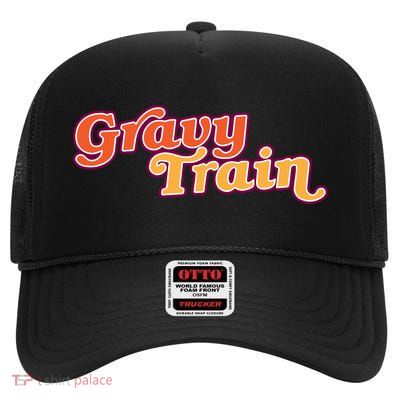 Gravy Train Retro Thanksgiving High Crown Mesh Back Trucker Hat