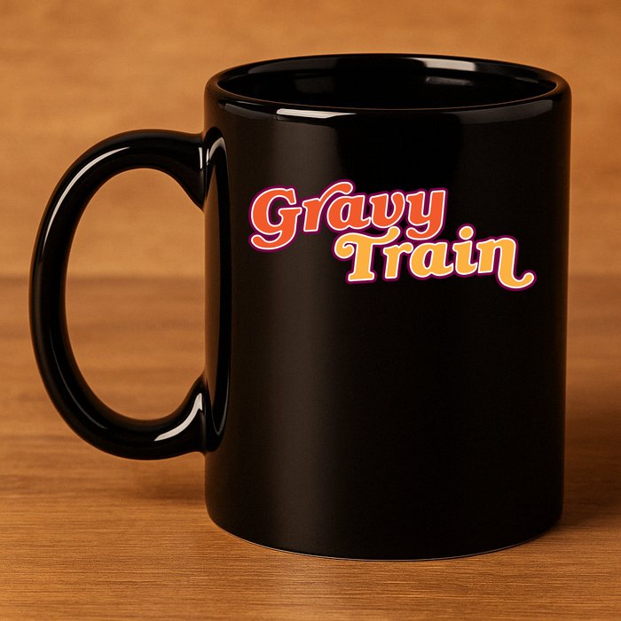 Gravy Train Retro Thanksgiving 11oz C Handle Ceramic Mug