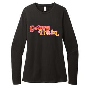 Gravy Train Retro Thanksgiving Womens CVC Long Sleeve Shirt