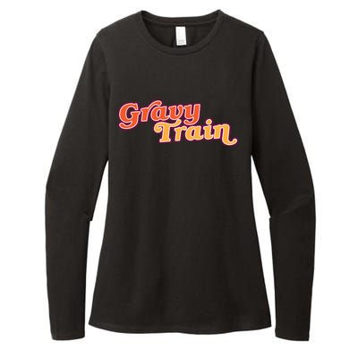 Gravy Train Retro Thanksgiving Womens CVC Long Sleeve Shirt