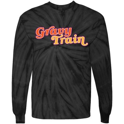 Gravy Train Retro Thanksgiving Tie-Dye Long Sleeve Shirt