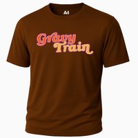 Gravy Train Retro Thanksgiving Cooling Performance Crew T-Shirt