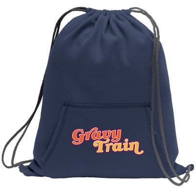 Gravy Train Retro Thanksgiving Sweatshirt Cinch Pack Bag