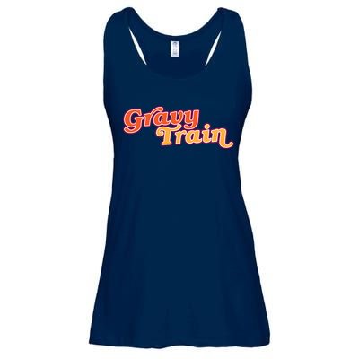 Gravy Train Retro Thanksgiving Ladies Essential Flowy Tank