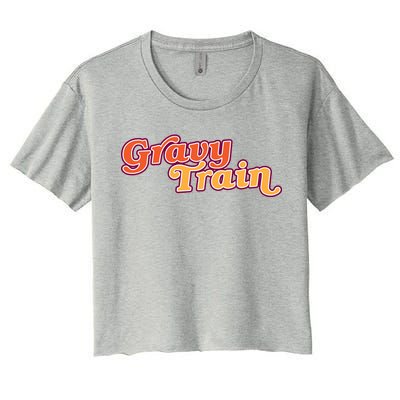 Gravy Train Retro Thanksgiving Women's Crop Top Tee