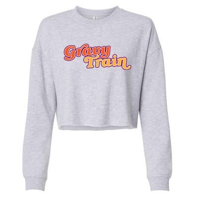 Gravy Train Retro Thanksgiving Cropped Pullover Crew