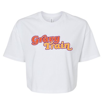 Gravy Train Retro Thanksgiving Bella+Canvas Jersey Crop Tee