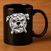 Gray Bulldog 11oz C Handle Ceramic Mug