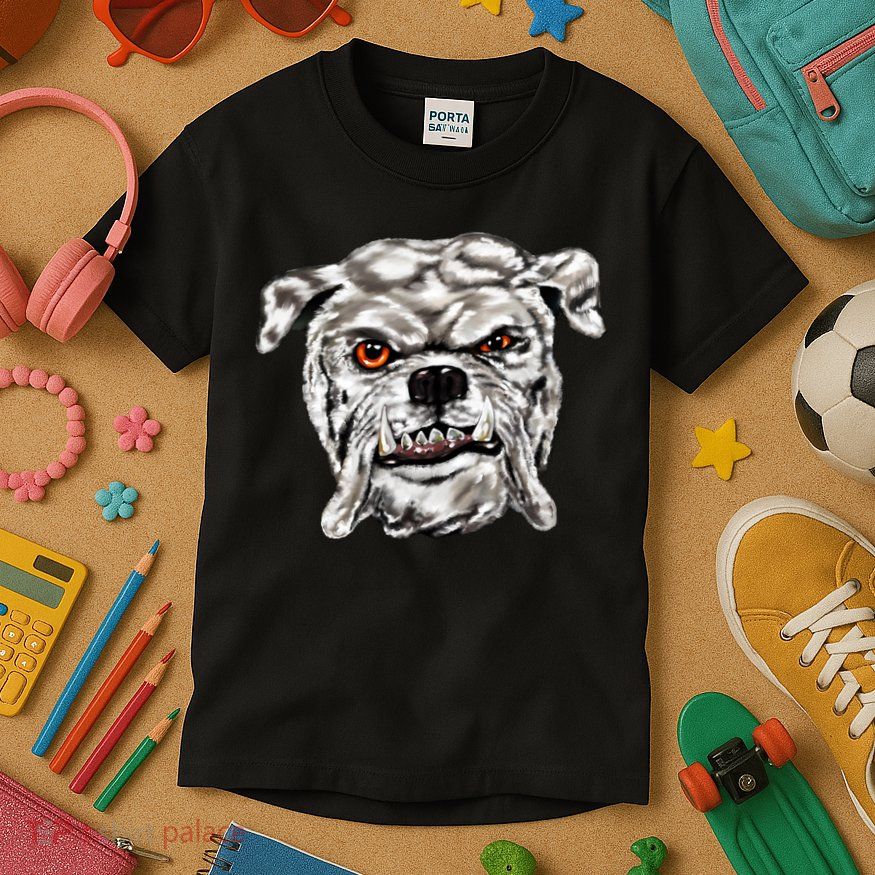 Gray Bulldog Kids T-Shirt
