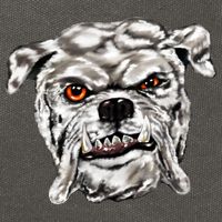 Gray Bulldog Cotton Canvas Backpack