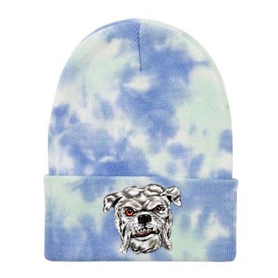 Gray Bulldog Tie Dye 12in Knit Beanie